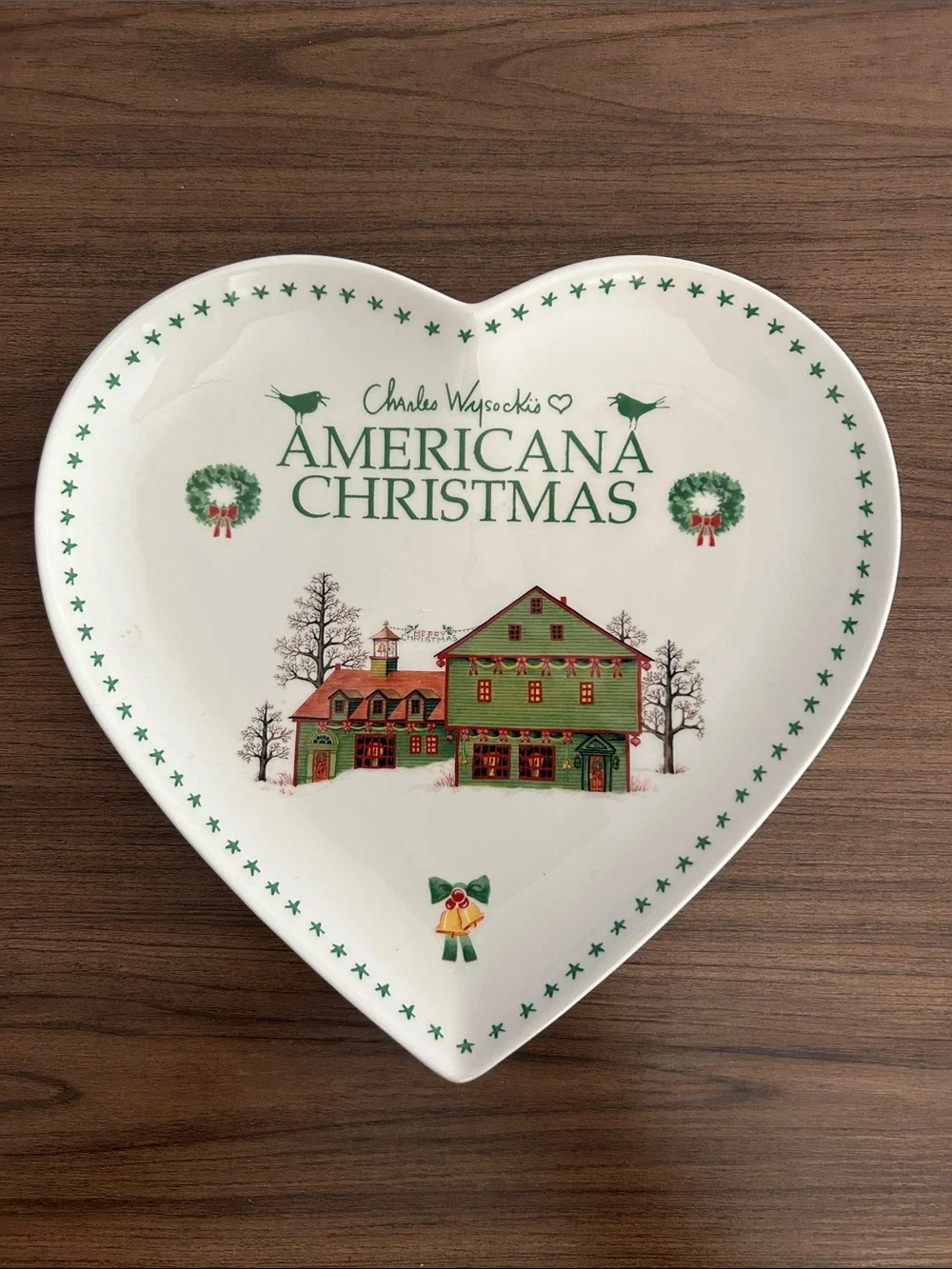 Charles Wysockis Americana Christmas Dish by Nikko